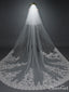 Ivory Lace Cathedral Veil with Blusher Long Wedding Veil ACC1071