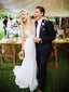 Ivory Lace Country Wedding Dresses V Neck Mermaid Wedding Dress AWD1175