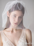 Ivory Tulle Blusher Wedding Veils Simple Bridal Veil ACC1046-SheerGirl