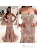 Lace Appliqued Mermaid Prom Dresses with Sweetheart Neck, APD3151-SheerGirl