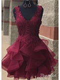 Lace Cute Homecoming Dresses Multilayered Organza Short Homecoming Dresses ARD1127-SheerGirl