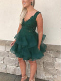 Lace Cute Homecoming Dresses Multilayered Organza Short Homecoming Dresses ARD1127-SheerGirl