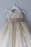 Lace Flower Girl Dresses with Bow Cheap Rustic Flower Girl Dress ARD1296-SheerGirl