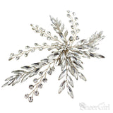 Laurel Leaf Crystal Bridal Hair Clip ACC1127-SheerGirl