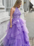 Lavender Ball Gown Prom Dresses Halter Quinceanera Dress ARD2230-SheerGirl