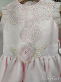 Light Pink Lace Flower Girl Dresses with Sash ARD2027-SheerGirl