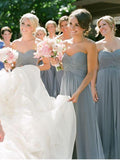 Long Cheap Bridesmaid Dresses Strapless SlateGrey Maternity Bridesmaid Dresses ARD1145-SheerGirl