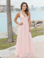 Long Formal Maternity Dresses See Through Back Simple Blush Bridesmaid Dresses APD3450