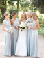 Long Mismatched Bridesmaid Dresses Plus Size Cheap One Shoulder Bridesmaid Dress ARD1147