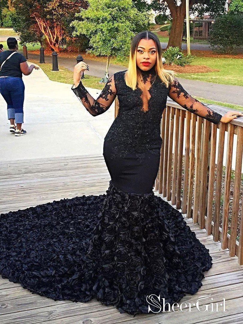 Long Sleeve Black Lace Mermaid Prom Dresses See Through Trumpet Formal Dress APD3366 2 261f4515 5c14 42d9 94b2 c324587e38b7 1200x.jpg v 1631821063