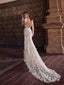 Long Sleeve Mermaid Lace Wedding Dresses Sexy Sheer Beach Wedding Dresses AWD1146