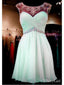 Mint Chiffon Beaded Homecoming Dresses 2018 Short Homecoming Dresses,apd1620