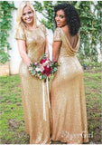 Mismatched Rose Gold Sequin Long Wedding Bridesmaid Dresses APD2806-SheerGirl