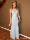 Modest Sheath Beaded Prom Dresses For Teens ARD2304-SheerGirl