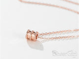 New Arrival! 925 Silver Accessories Delicate Chain Roll Shinning Pendent Necklace NC3002-SheerGirl