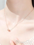 New Arrival! 925 Silver Accessories Delicate Chain Roll Shinning Pendent Necklace NC3002-SheerGirl