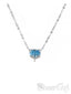 Nový přírůstek! Stříbrné příslušenství 925 Jemný řetízek Water Blue Crystal Pendent NC3001 