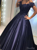 Off The Shoulder Lace Prom Dresses Long Beaded Formal Dresses ARD2330-SheerGirl