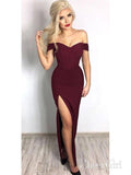 Off the Shoulder Maroon Formal Dresses Sexy Mermaid Prom Dress ARD1443-SheerGirl