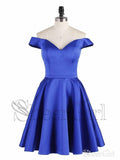 Off the Shoulder Royal Blue Homecoming Dresses Graduation Dress ARD1460-SheerGirl