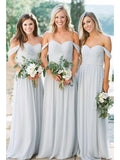 Off the Shoulder Silver Beach Bridesmaid Dresses Maternity Bridesmaid Dresses ARD1149-SheerGirl