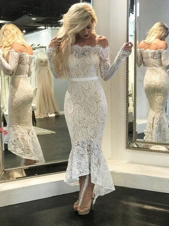 Strapless Lace Appliqued Plus Size Tea Length Wedding Dresses apd2176