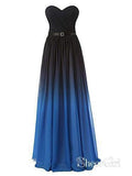 Ombre Evening Gowns Women's Elegant Dress Sweetheart Long Prom Dresses ARD3148-SheerGirl