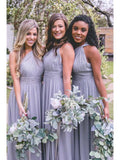 One Shoulder Grey Bridesmaid Dresses Plus Size Cheap Long Bridesmaid Dresses ARD1135-SheerGirl