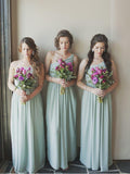 One Shoulder Mint Green Bridesmaid Dresses Plus Size Maternity Long Bridesmaid Dresses ARD1136-SheerGirl