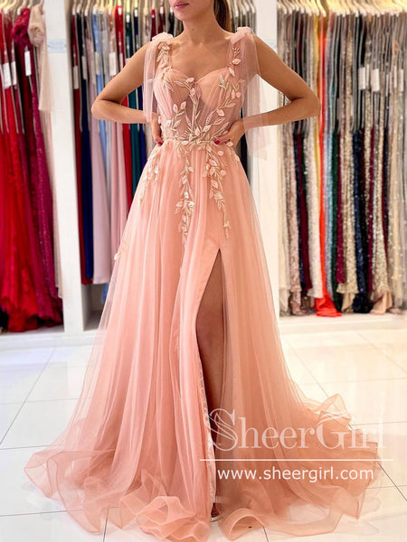 Beaded Prom Dress with Tulle Organza Overskirt - Promfy