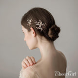 Pearl and Crystal Sprig Gold Hairpins Set ACC1136-SheerGirl