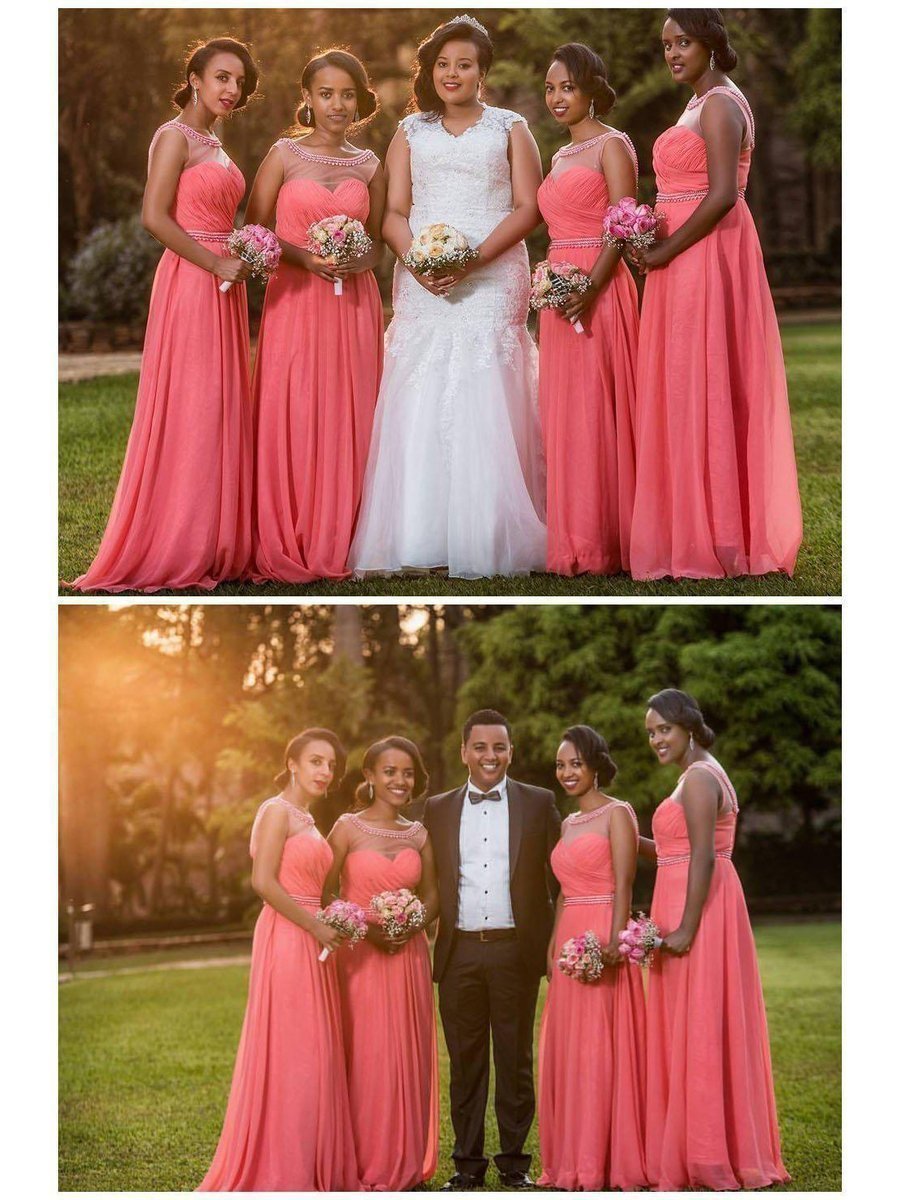 Watermelon Bridesmaid Dresses