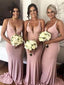 Plus Size Long Bridesmaid Dresses Dusty Rose Sheath Bridsmaid Dress ARD1393