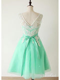 Princess Bridesmaid Dresses,Short Mint Bridesmaid Dresses,Lace Bridesmaid Dresses,apd1572-SheerGirl