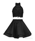 Princess Halter 2 Piece Homecoming Dresses Mini Short Prom Dresses,apd2664w-SheerGirl