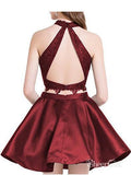 Princess Halter 2 Piece Homecoming Dresses Mini Short Prom Dresses,apd2664w-SheerGirl