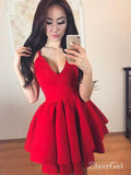 Red Mini Homecoming Dresses Spaghetti Strap A Line Short Hoco Dress ARD1584-SheerGirl