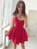 Red Mini Homecoming Dresses Spaghetti Strap A Line Short Hoco Dress ARD1584-SheerGirl