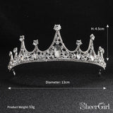 Retro Classic Crystal Wedding Tiara ACC1153-SheerGirl