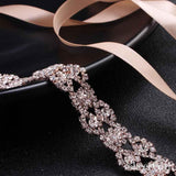 Rose Rose Crystal Bridal Sashes ACC1147-SheerGirl