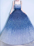 Royal Blue Ombre Sparkly Prom Dresses Celebrity Style Formal Dresses ARD2240-SheerGirl