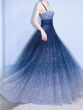 Royal Blue Ombre Sparkly Prom Dresses Celebrity Style Formal Dresses ARD2240-SheerGirl