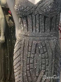 Shine Grey Mermaid Prom Dresses with Sweetheart Neck,Strapless Pageant Dresses APD3218-SheerGirl