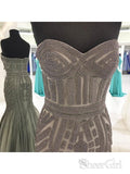 Shine Grey Mermaid Prom Dresses with Sweetheart Neck,Strapless Pageant Dresses APD3218-SheerGirl