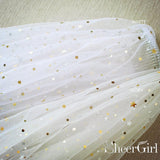 Shiny Bridal Veils with Gold Star Sparkly Wedding Veil ACC1042-SheerGirl