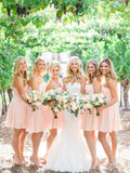 Short Blush Pink Bridesmaid Dresses Strapless Cheap Bridesmaid Dress ARD1382-SheerGirl