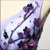 Short Lavender Homecoming Dresses Flower Applique Knee Length Prom Dress ARD1520-SheerGirl