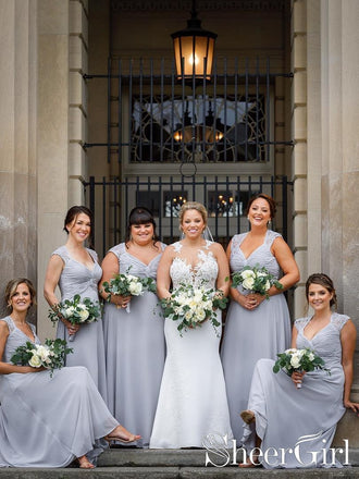 Shimmer Silver Satin Bridesmaid Dress Crossed Straps Beach Bridesmaid –  SheerGirl