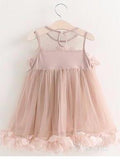 Simple Applique Blush Pink Flower Girl Dresses Ankle Length ARD1313-SheerGirl