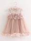 Simple Applique Blush Pink Flower Girl Dresses Ankle Length ARD1313